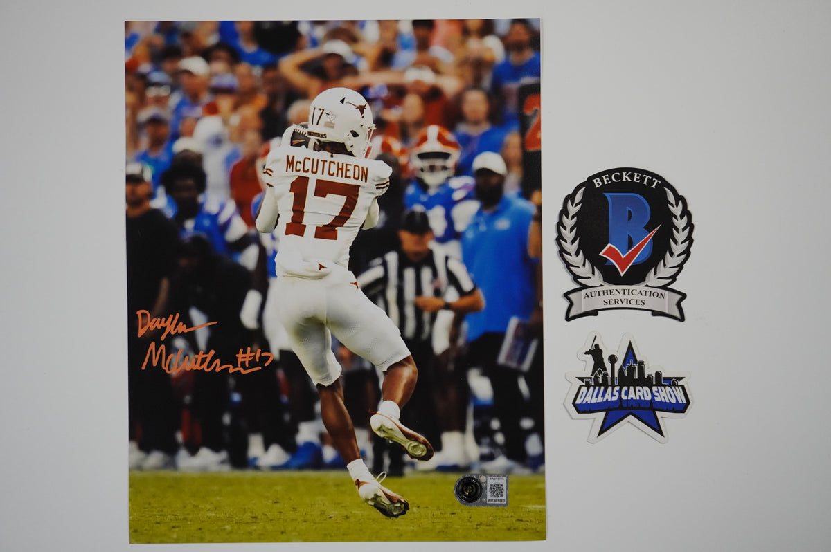 DAYLAN McCUTHEON TEXAS LONGHORNS SIGNED Completion 8x10 PHOTO BAS