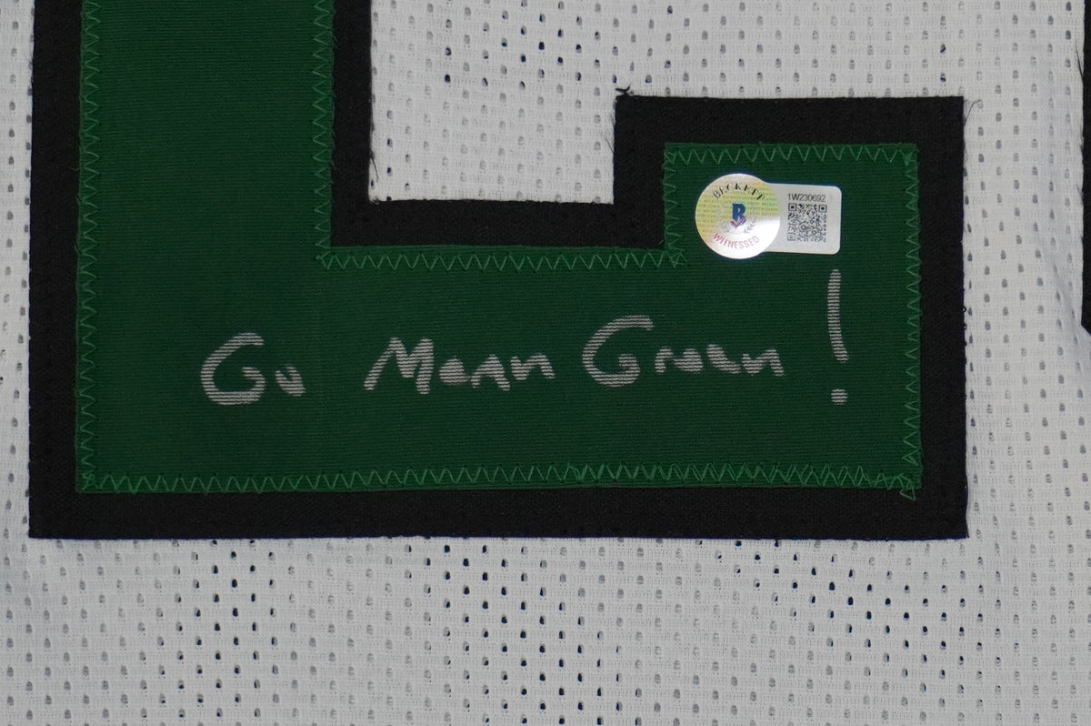 KEVIN VON ERICH ADKISSON NORTH TEXAS MEAN GREEN SIGNED White JERSEY Size XL BAS