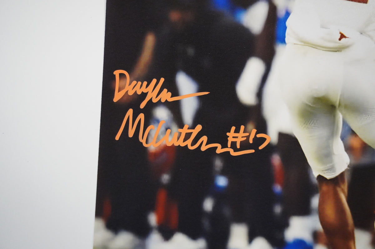 DAYLAN McCUTHEON TEXAS LONGHORNS SIGNED Completion 8x10 PHOTO BAS