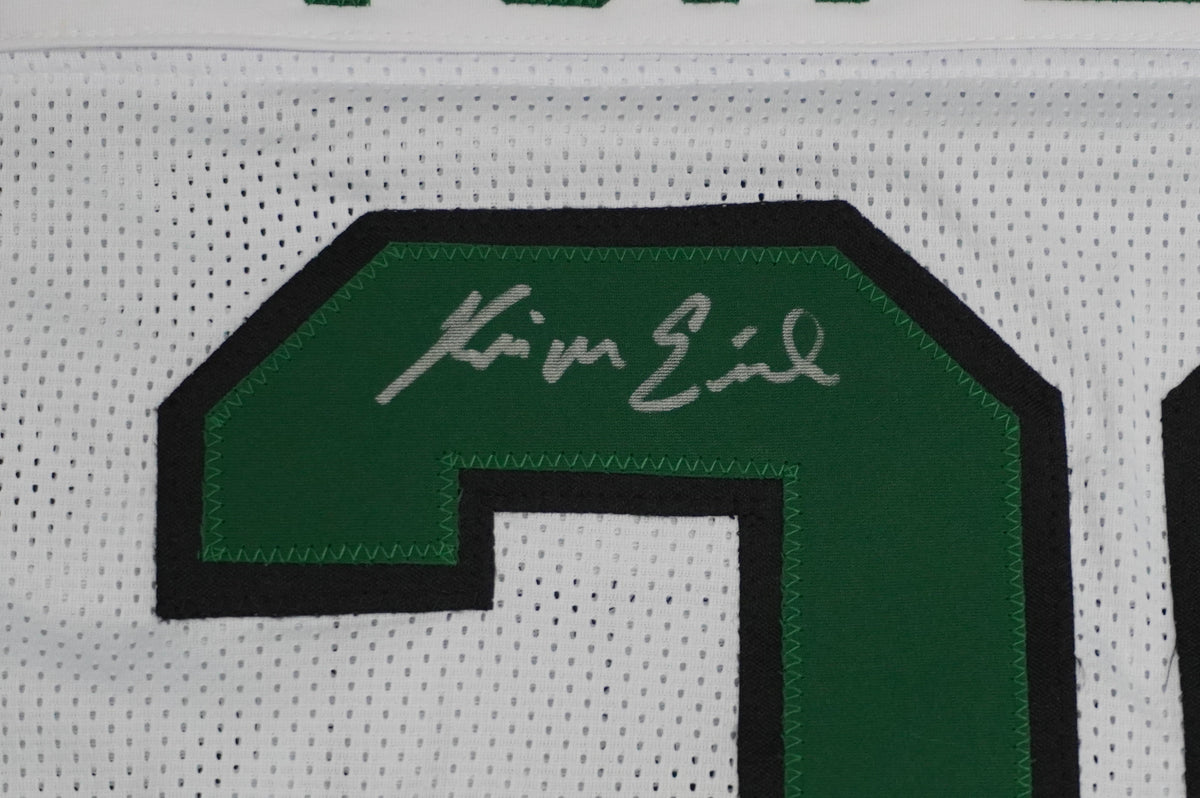 KEVIN VON ERICH ADKISSON NORTH TEXAS MEAN GREEN SIGNED White JERSEY Size XL BAS