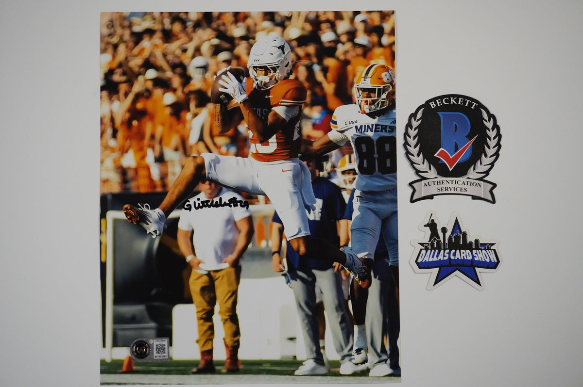 GRACESON LITTLETON TEXAS LONGHORNS SIGNED INT 8x10 PHOTO BAS