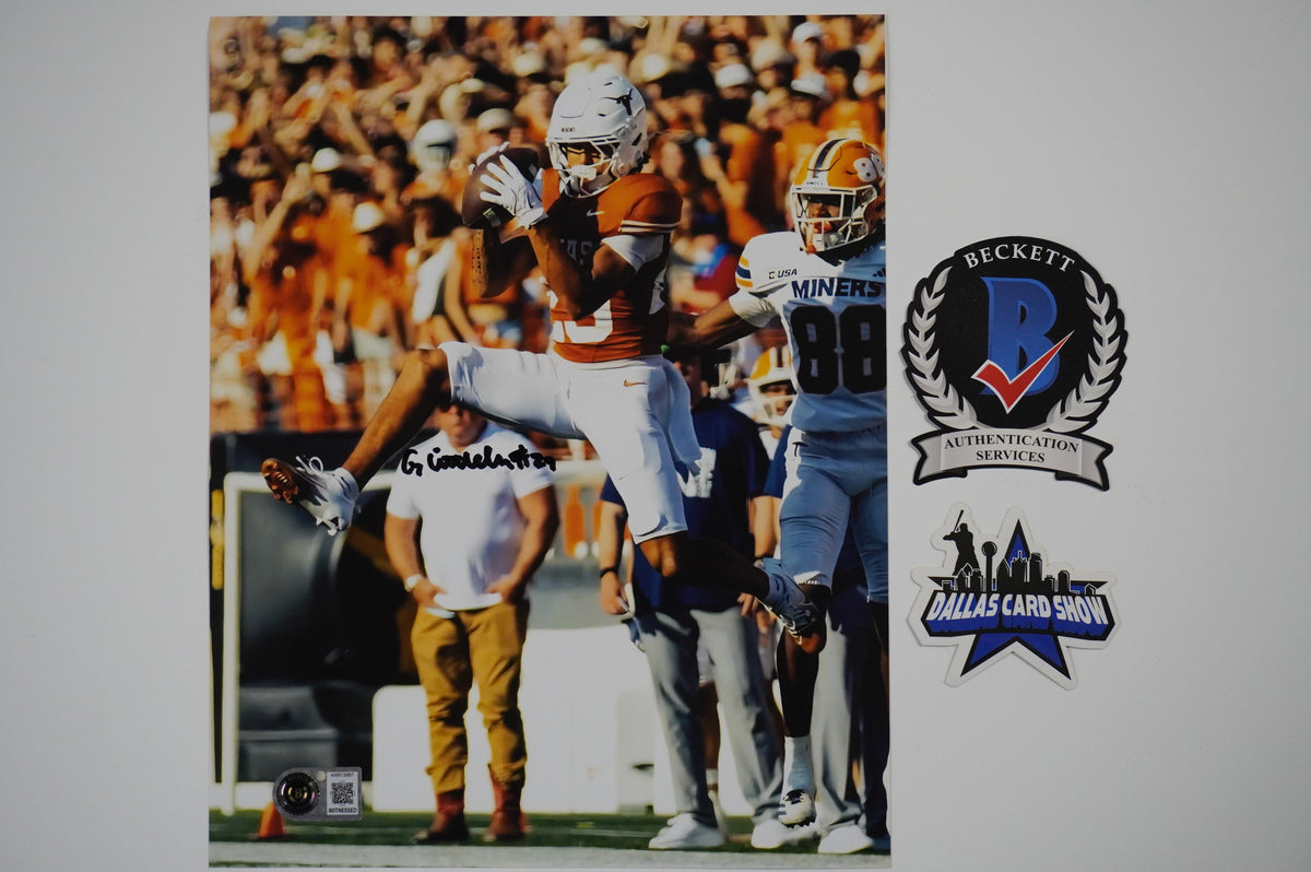 GRACESON LITTLETON TEXAS LONGHORNS SIGNED INT 8x10 PHOTO BAS