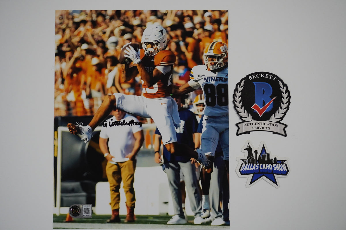GRACESON LITTLETON TEXAS LONGHORNS SIGNED INT 8x10 PHOTO BAS