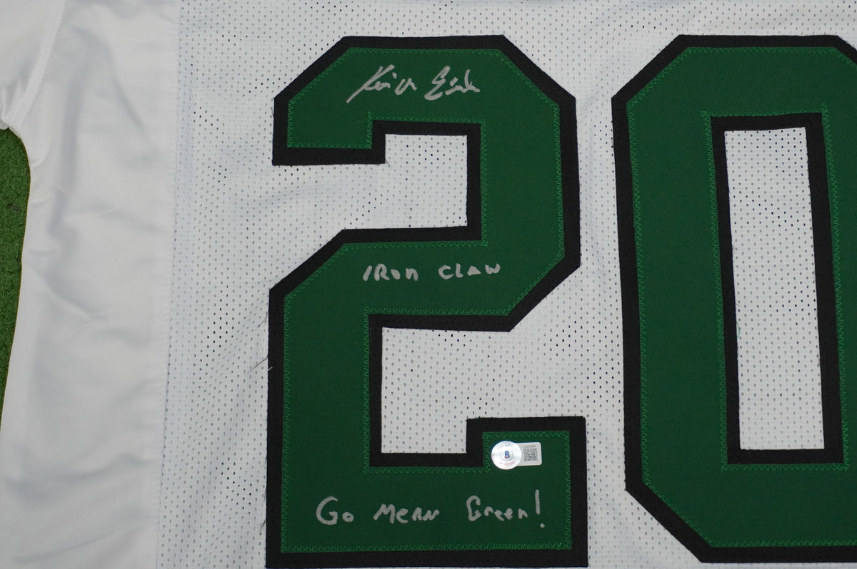 KEVIN VON ERICH ADKISSON NORTH TEXAS MEAN GREEN SIGNED White JERSEY Size XL BAS