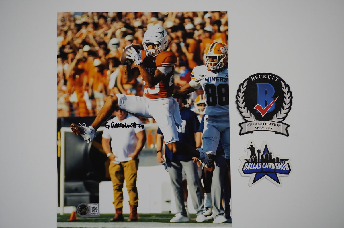 GRACESON LITTLETON TEXAS LONGHORNS SIGNED INT 8x10 PHOTO BAS
