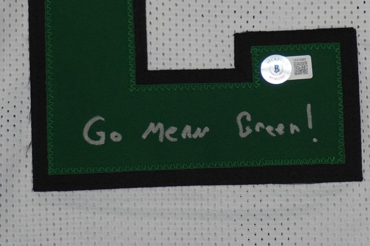 KEVIN VON ERICH ADKISSON NORTH TEXAS MEAN GREEN SIGNED White JERSEY Size XL BAS