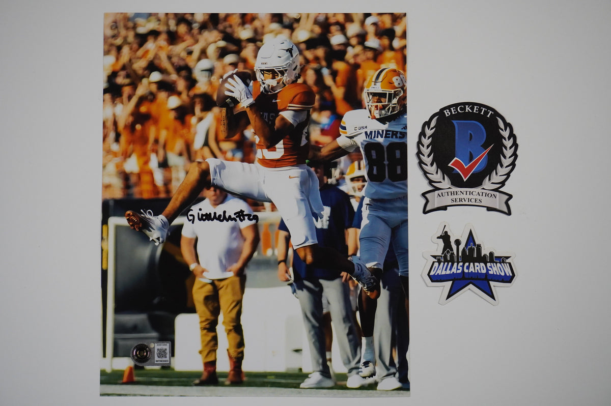 GRACESON LITTLETON TEXAS LONGHORNS SIGNED INT 8x10 PHOTO BAS