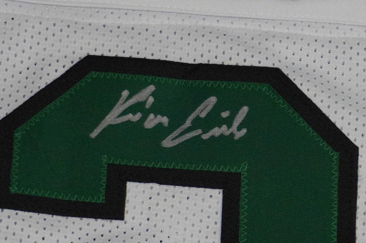 KEVIN VON ERICH ADKISSON NORTH TEXAS MEAN GREEN SIGNED White JERSEY Size L BAS