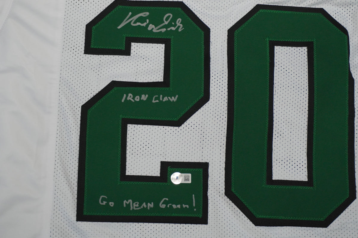 KEVIN VON ERICH ADKISSON NORTH TEXAS MEAN GREEN SIGNED White JERSEY Size L BAS