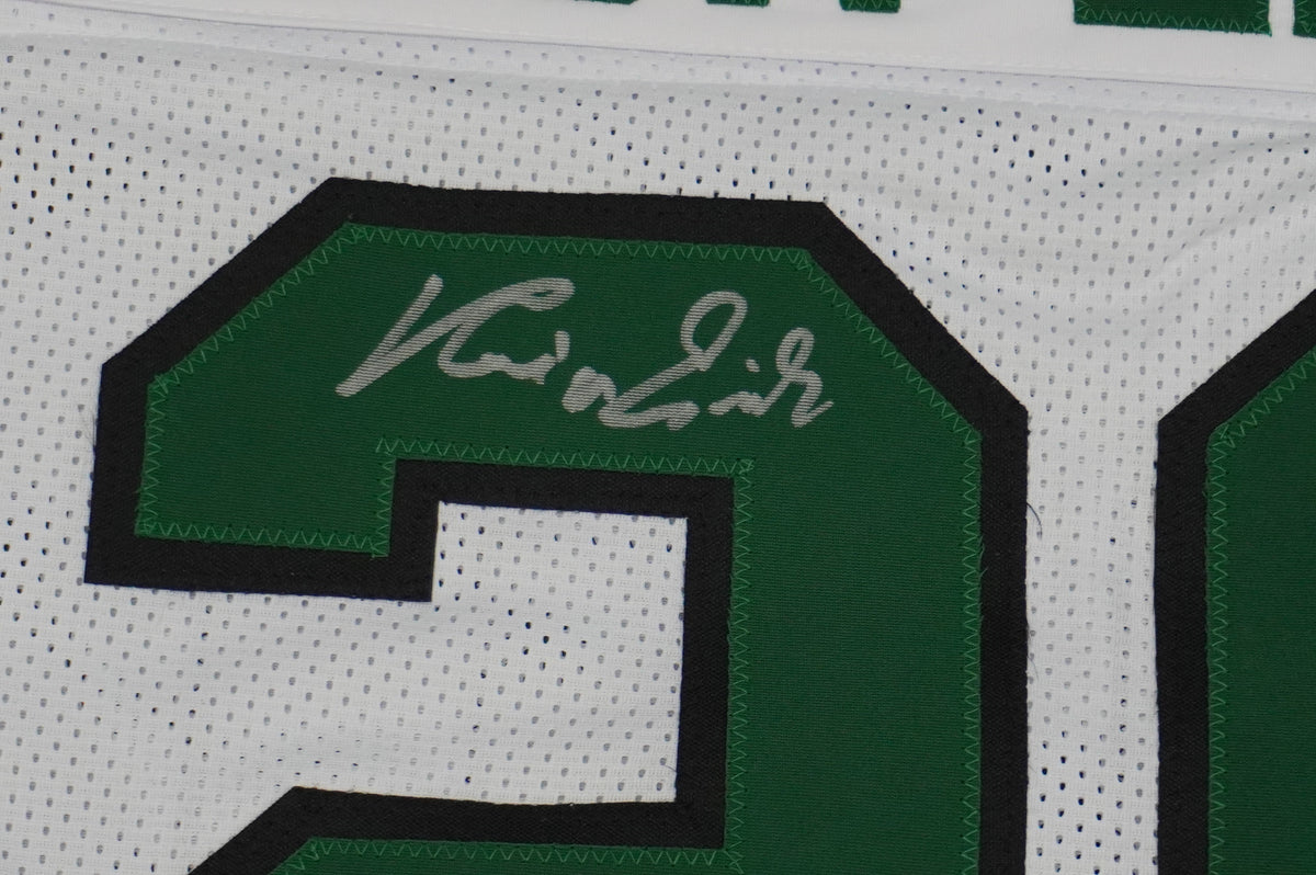 KEVIN VON ERICH ADKISSON NORTH TEXAS MEAN GREEN SIGNED White JERSEY Size L BAS