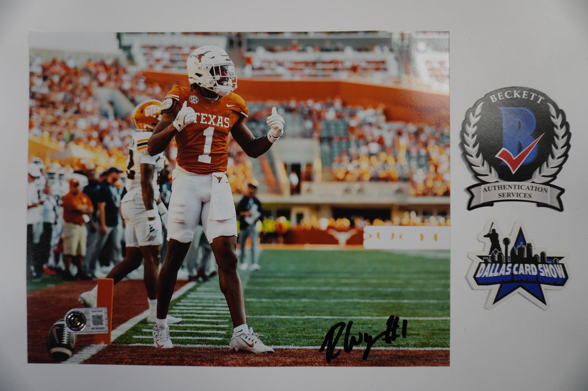 RYAN WINGO TEXAS LOGNHORNS SIGNED TD 8x10 PHOTO BAS