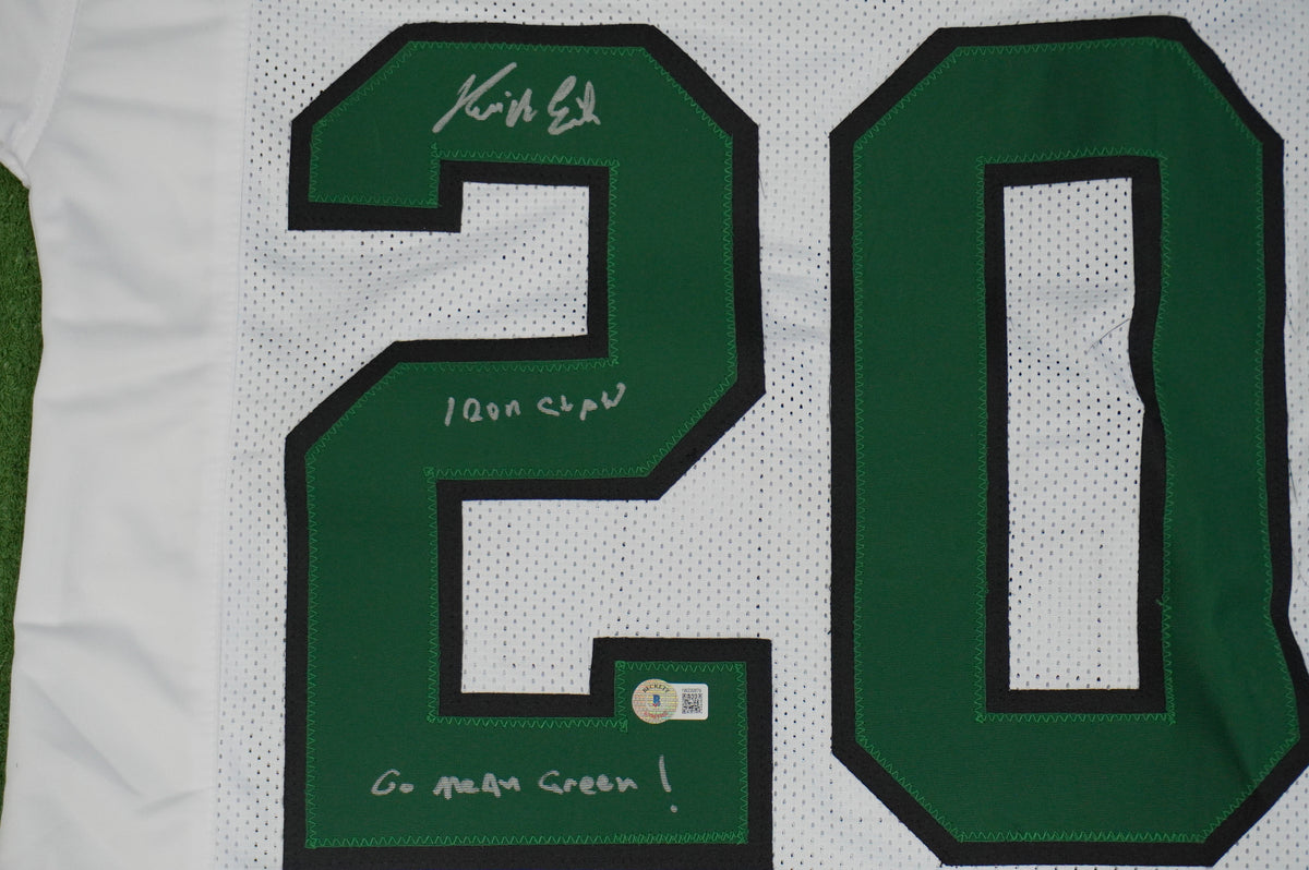 KEVIN VON ERICH ADKISSON NORTH TEXAS MEAN GREEN SIGNED White JERSEY Size M BAS