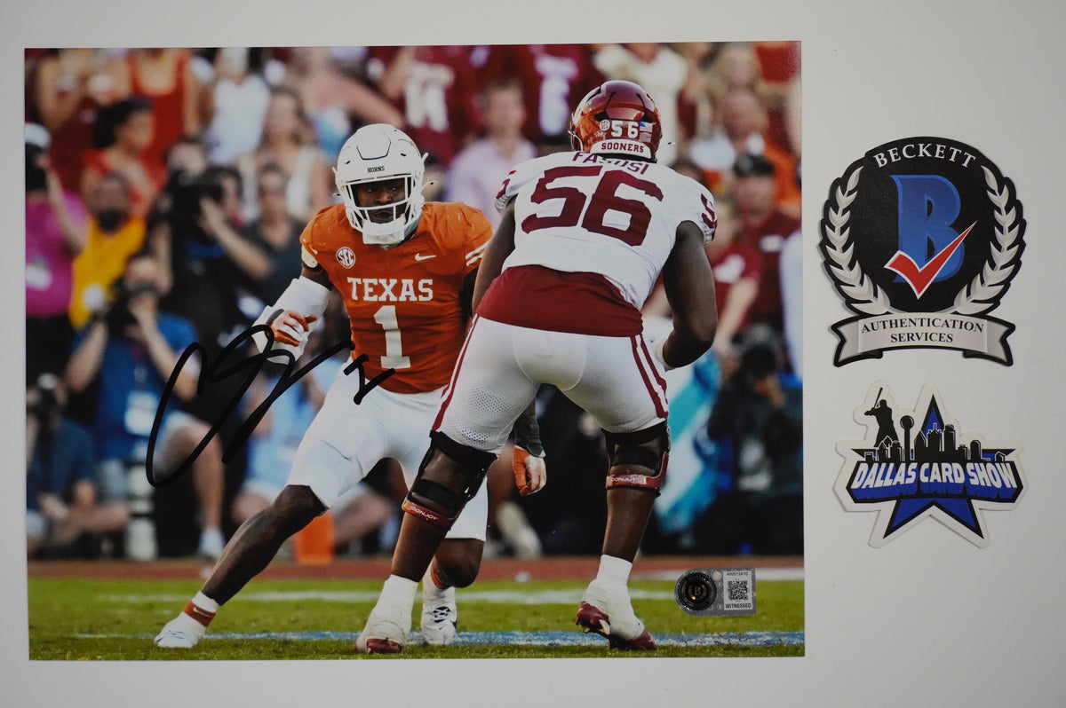 COLIN SIMMONS TEXAS LONGHORNS SIGNED vs OU 8x10 PHOTO BAS