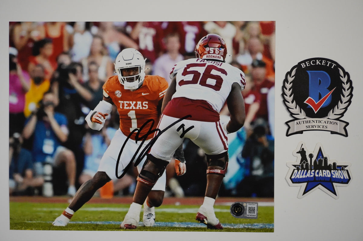 COLIN SIMMONS TEXAS LONGHORNS SIGNED vs OU 8x10 PHOTO BAS