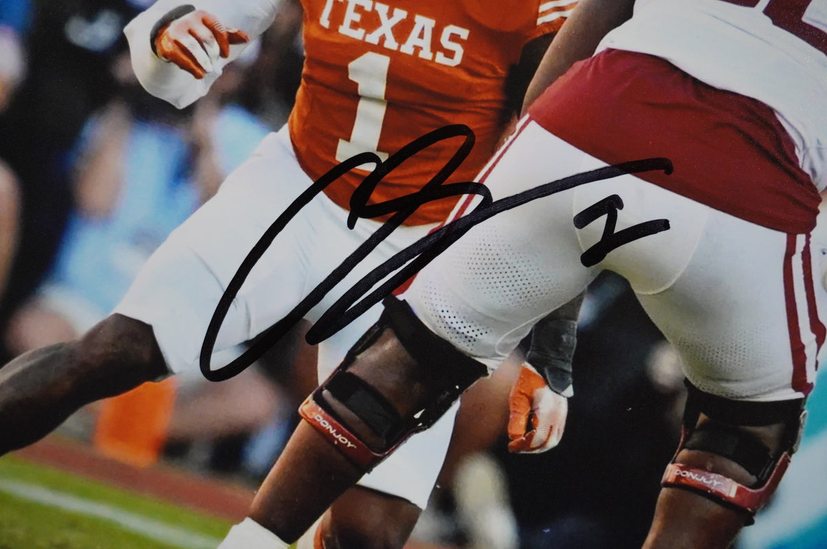 COLIN SIMMONS TEXAS LONGHORNS SIGNED vs OU 8x10 PHOTO BAS