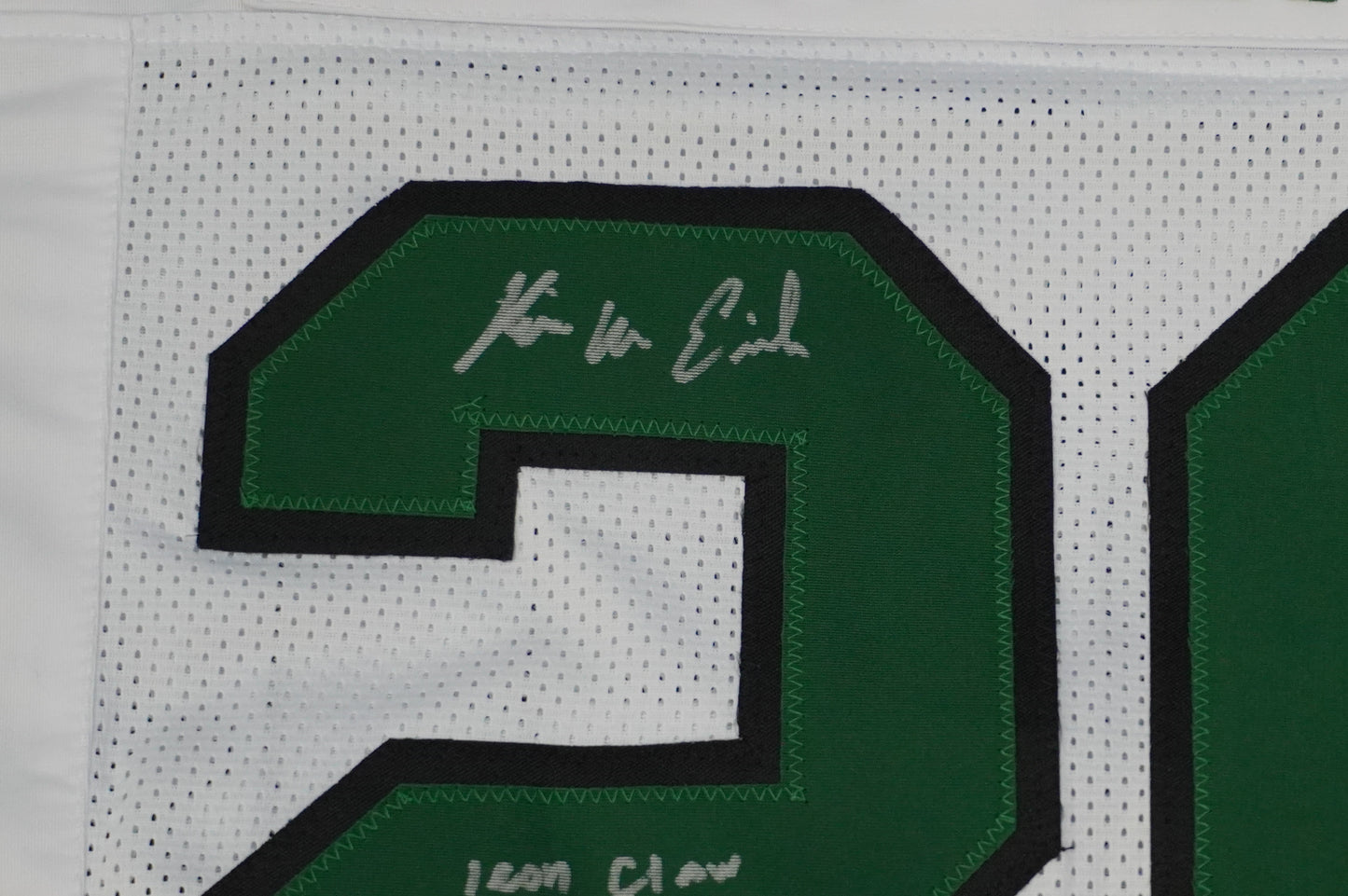 KEVIN VON ERICH ADKISSON NORTH TEXAS MEAN GREEN SIGNED White JERSEY Size M