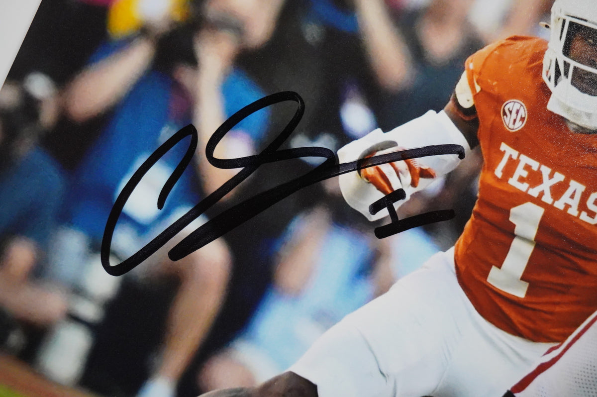 COLIN SIMMONS TEXAS LONGHORNS SIGNED vs OU 8x10 PHOTO BAS