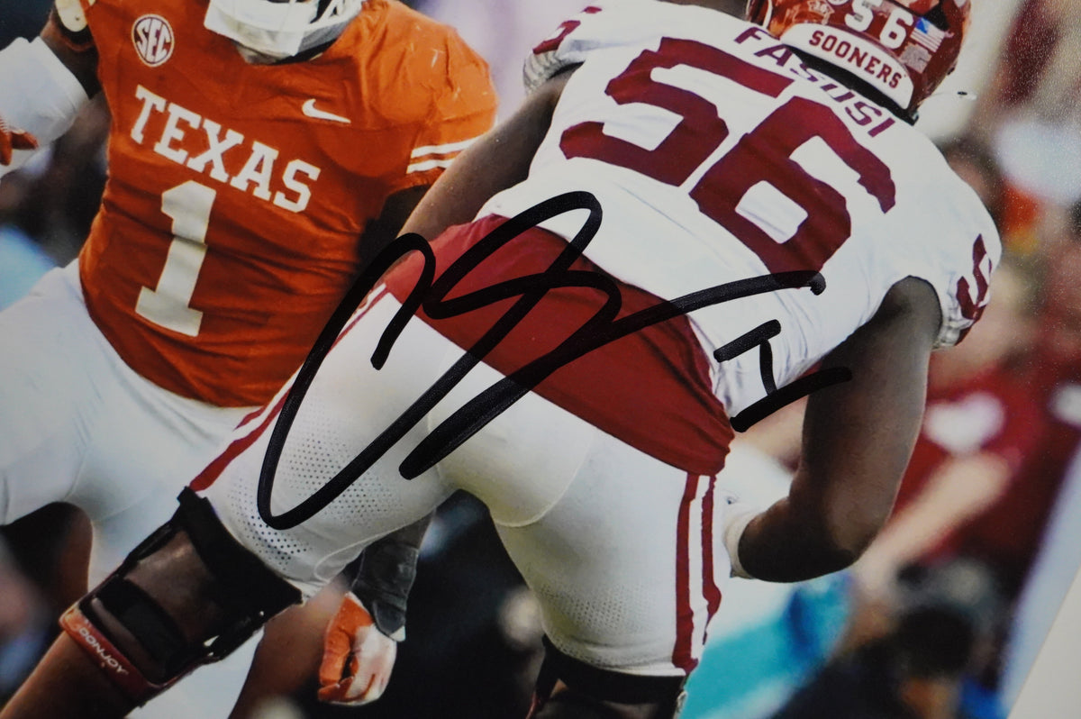 COLIN SIMMONS TEXAS LONGHORNS SIGNED vs OU 8x10 PHOTO BAS