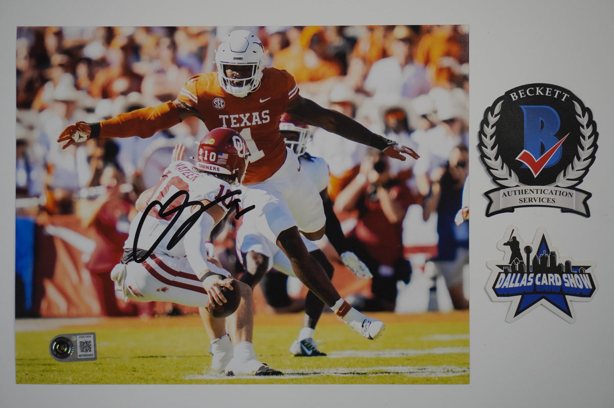 COLIN SIMMONS TEXAS LONGHORNS SIGNED OPENS ARMS 8x10 PHOTO BAS