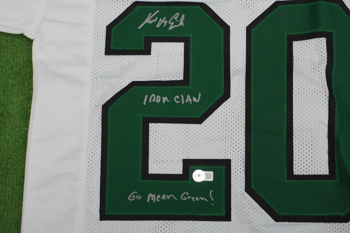 KEVIN VON ERICH ADKISSON NORTH TEXAS MEAN GREEN SIGNED White JERSEY Size M