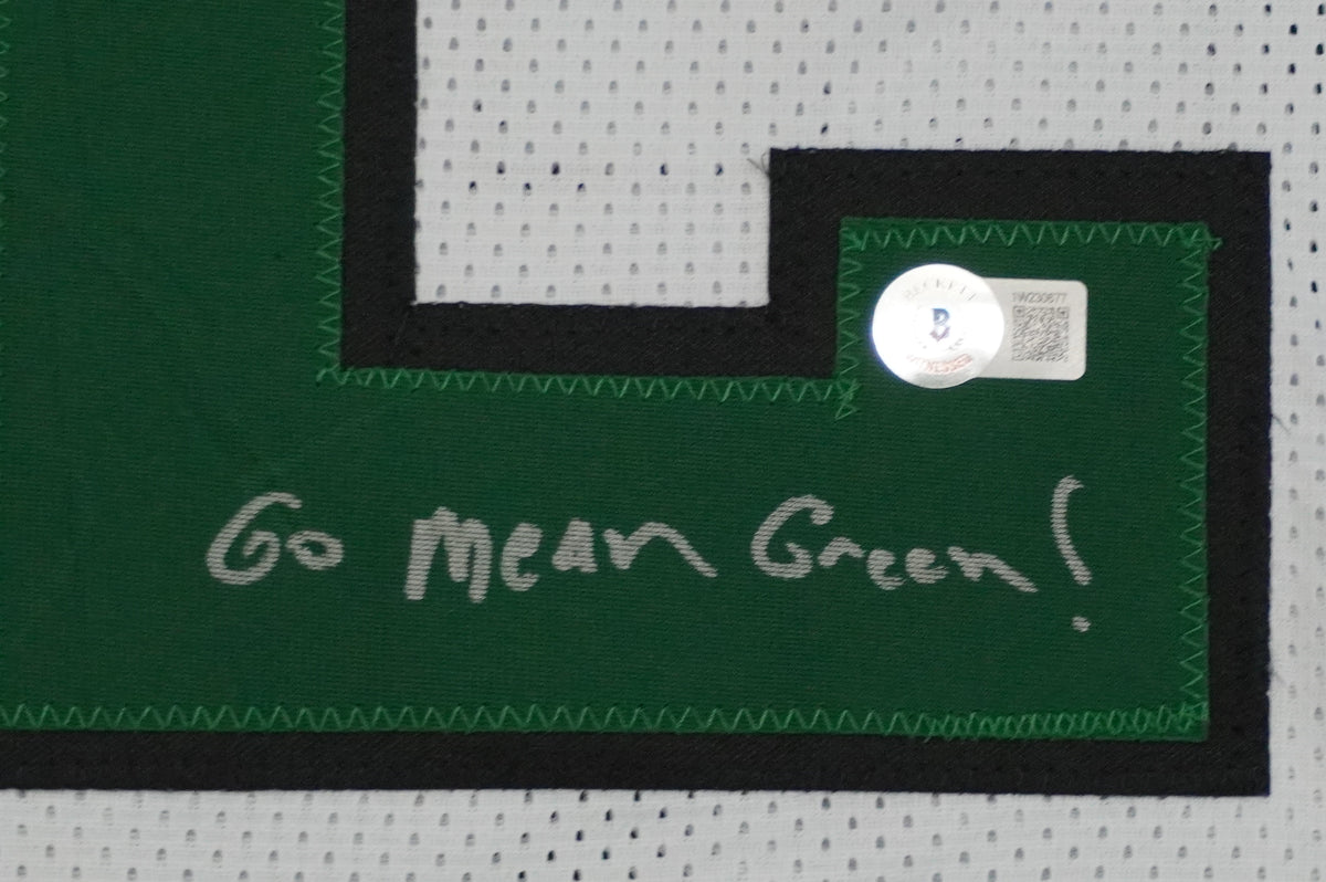 KEVIN VON ERICH ADKISSON NORTH TEXAS MEAN GREEN SIGNED White JERSEY Size M