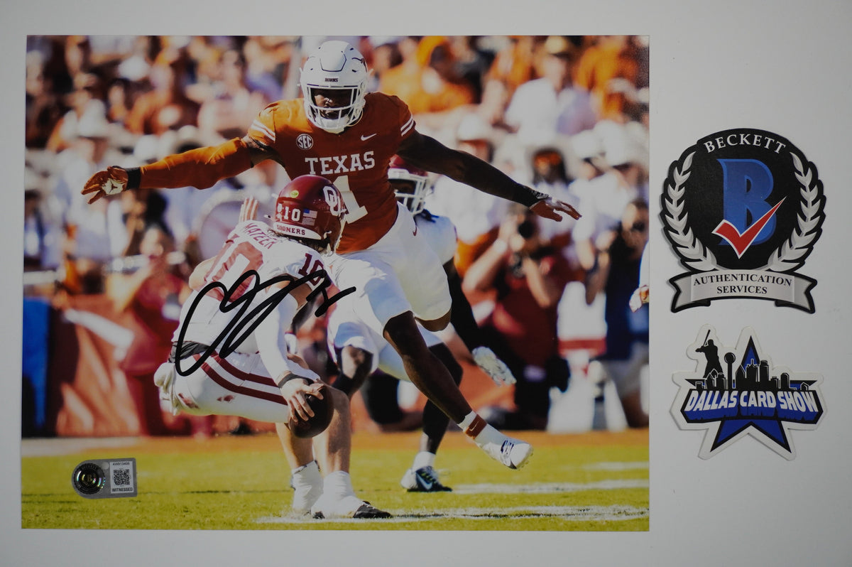 COLIN SIMMONS TEXAS LONGHORNS SIGNED OPENS ARMS 8x10 PHOTO BAS