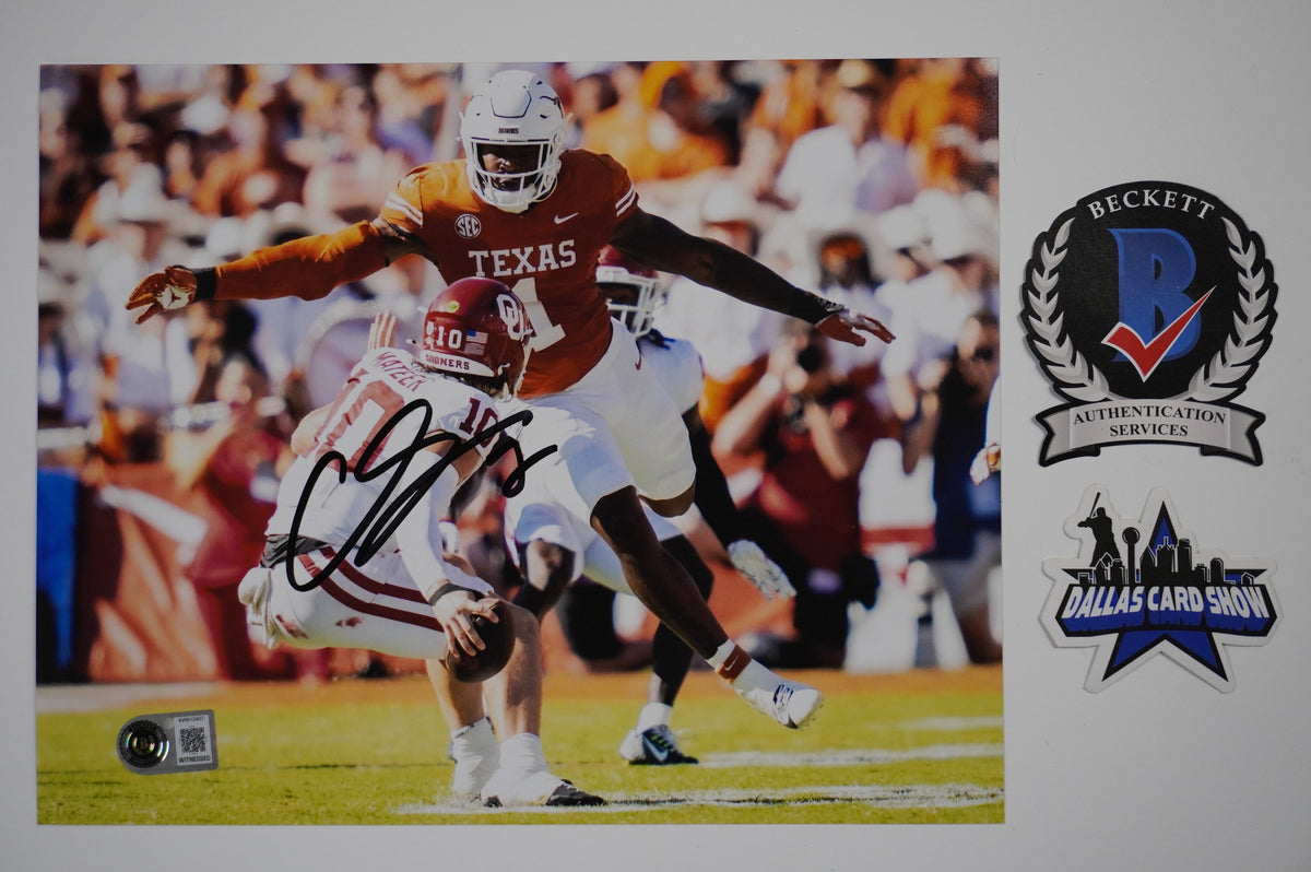 COLIN SIMMONS TEXAS LONGHORNS SIGNED OPENS ARMS 8x10 PHOTO BAS