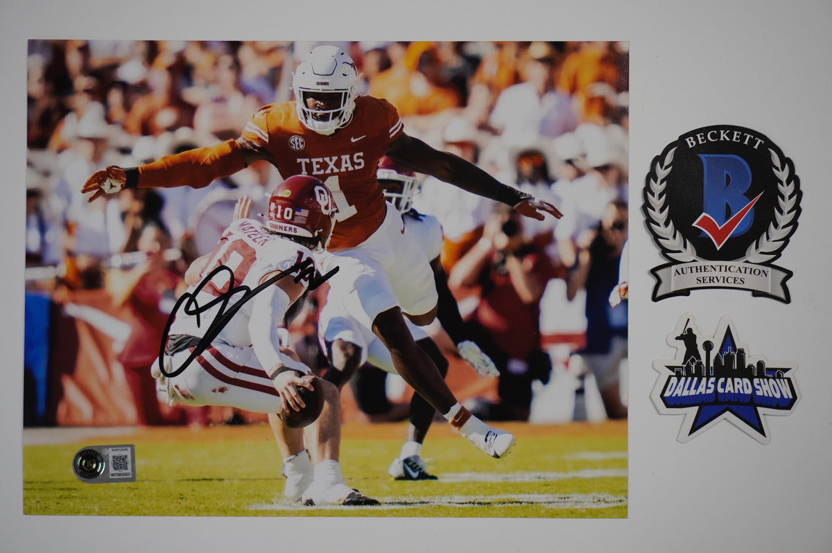 COLIN SIMMONS TEXAS LONGHORNS SIGNED OPENS ARMS 8x10 PHOTO BAS