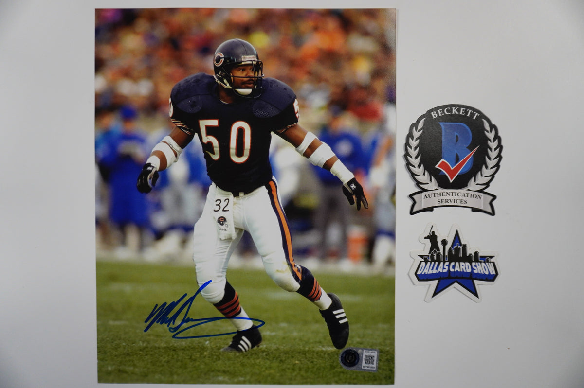 MIKE SINGLETARY CHICAGO BEARS SIGNED Monster 8x10 PHOTO BAS