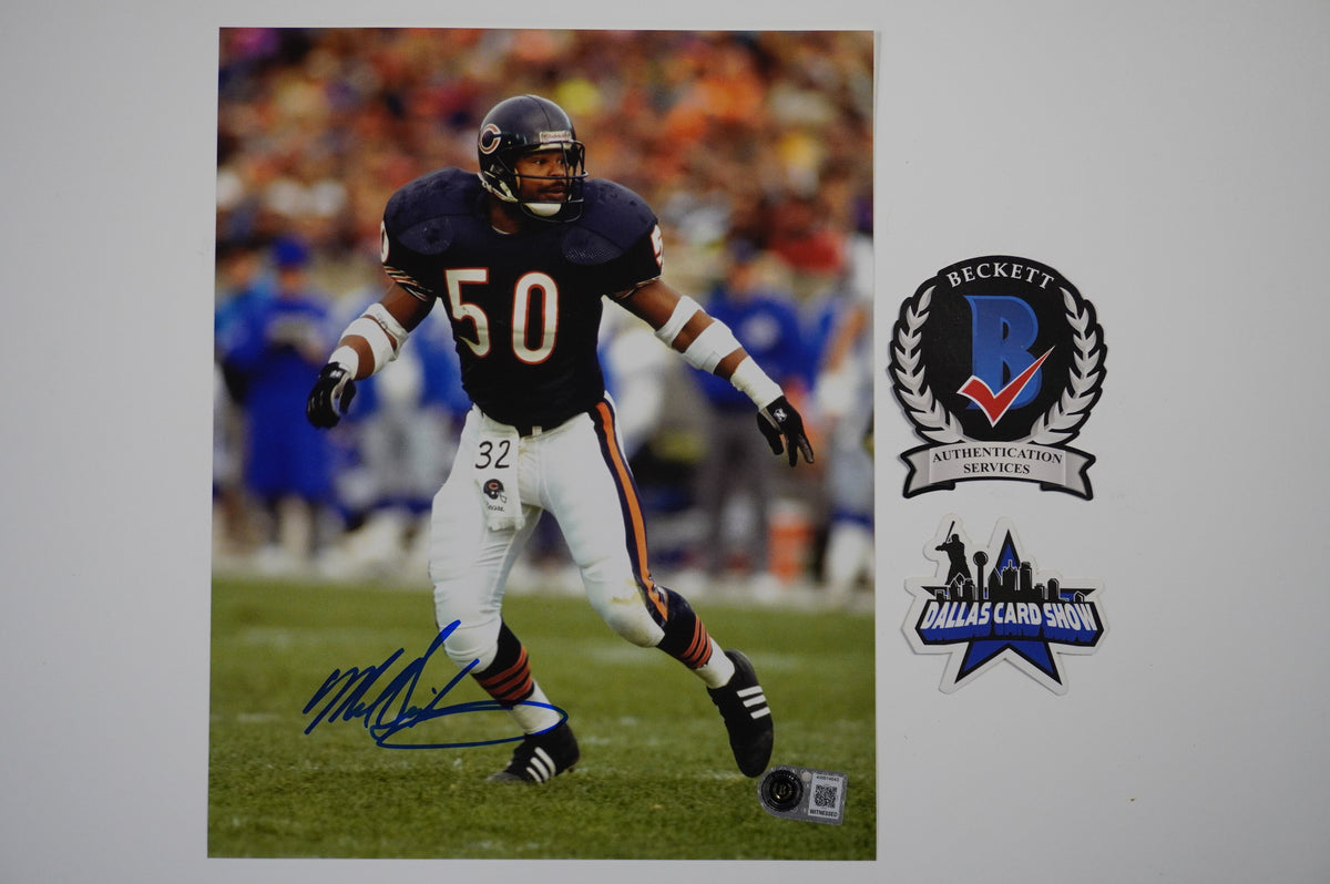 MIKE SINGLETARY CHICAGO BEARS SIGNED Monster 8x10 PHOTO BAS