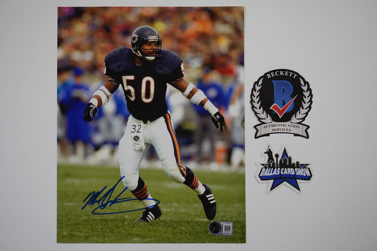 MIKE SINGLETARY CHICAGO BEARS SIGNED Monster 8x10 PHOTO BAS