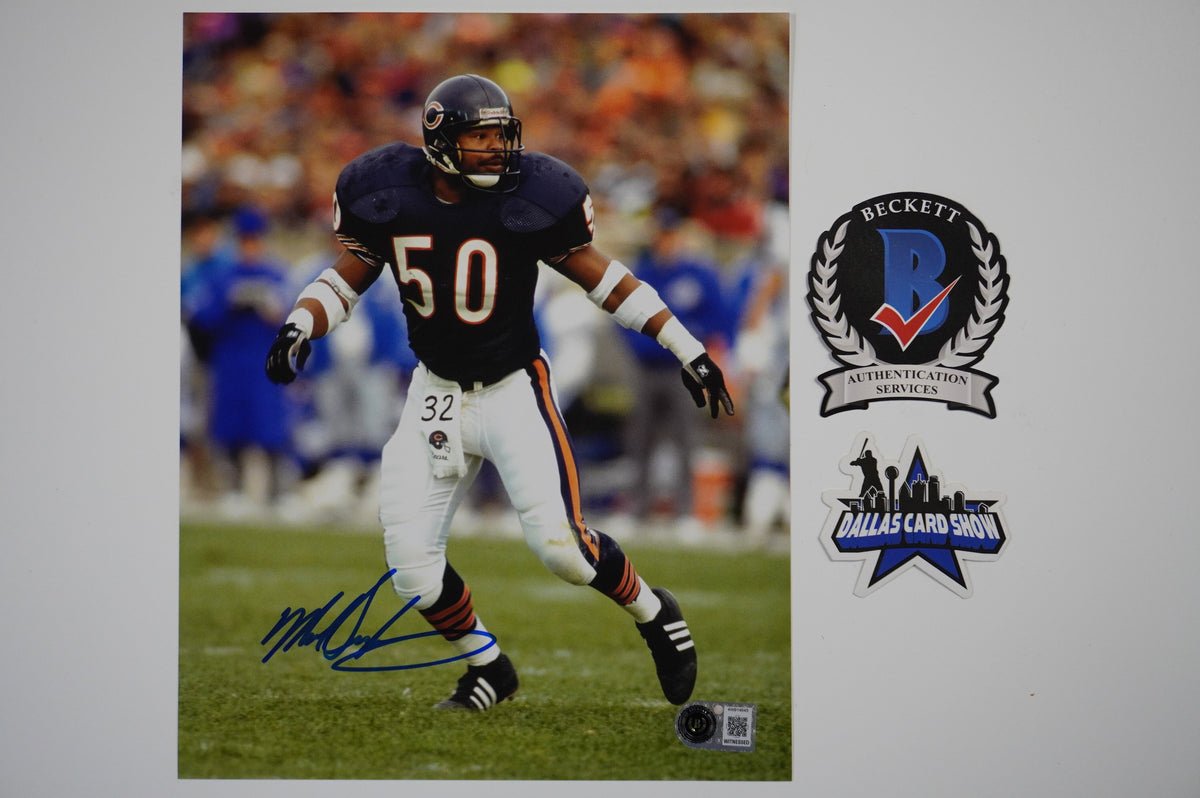 MIKE SINGLETARY CHICAGO BEARS SIGNED Monster 8x10 PHOTO BAS
