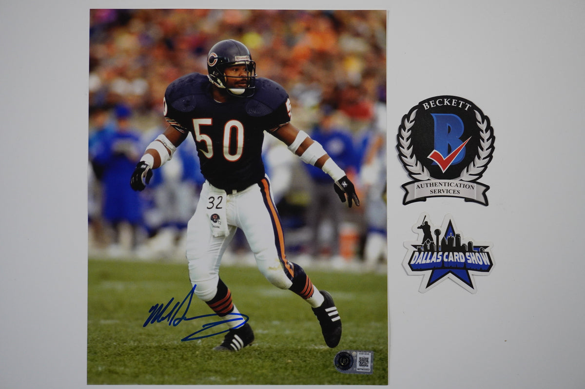 MIKE SINGLETARY CHICAGO BEARS SIGNED Monster 8x10 PHOTO BAS