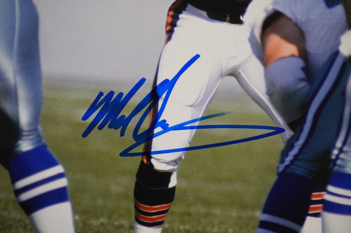 MIKE SINGLETARY CHICAGO BEARS SIGNED vs COWBOYS 8x10 PHOTO BAS