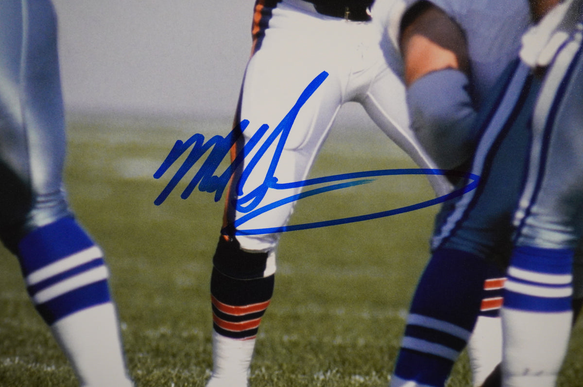MIKE SINGLETARY CHICAGO BEARS SIGNED vs COWBOYS 8x10 PHOTO BAS