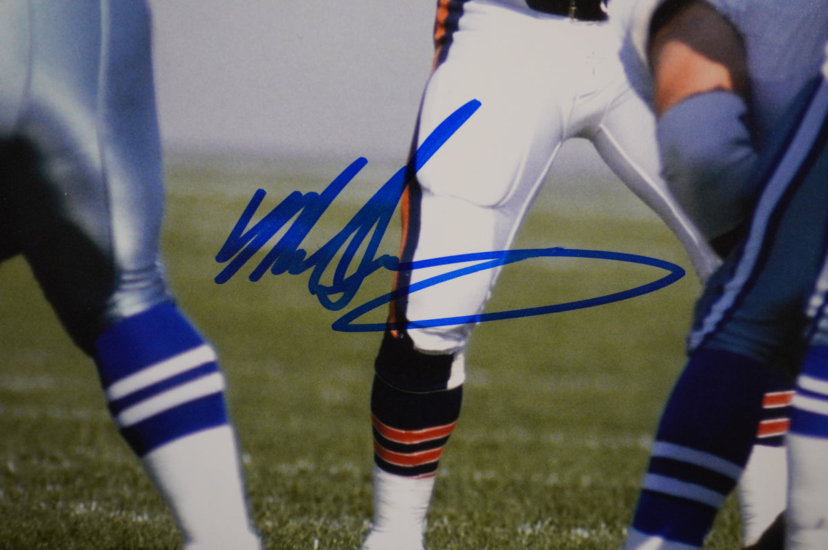 MIKE SINGLETARY CHICAGO BEARS SIGNED vs COWBOYS 8x10 PHOTO BAS