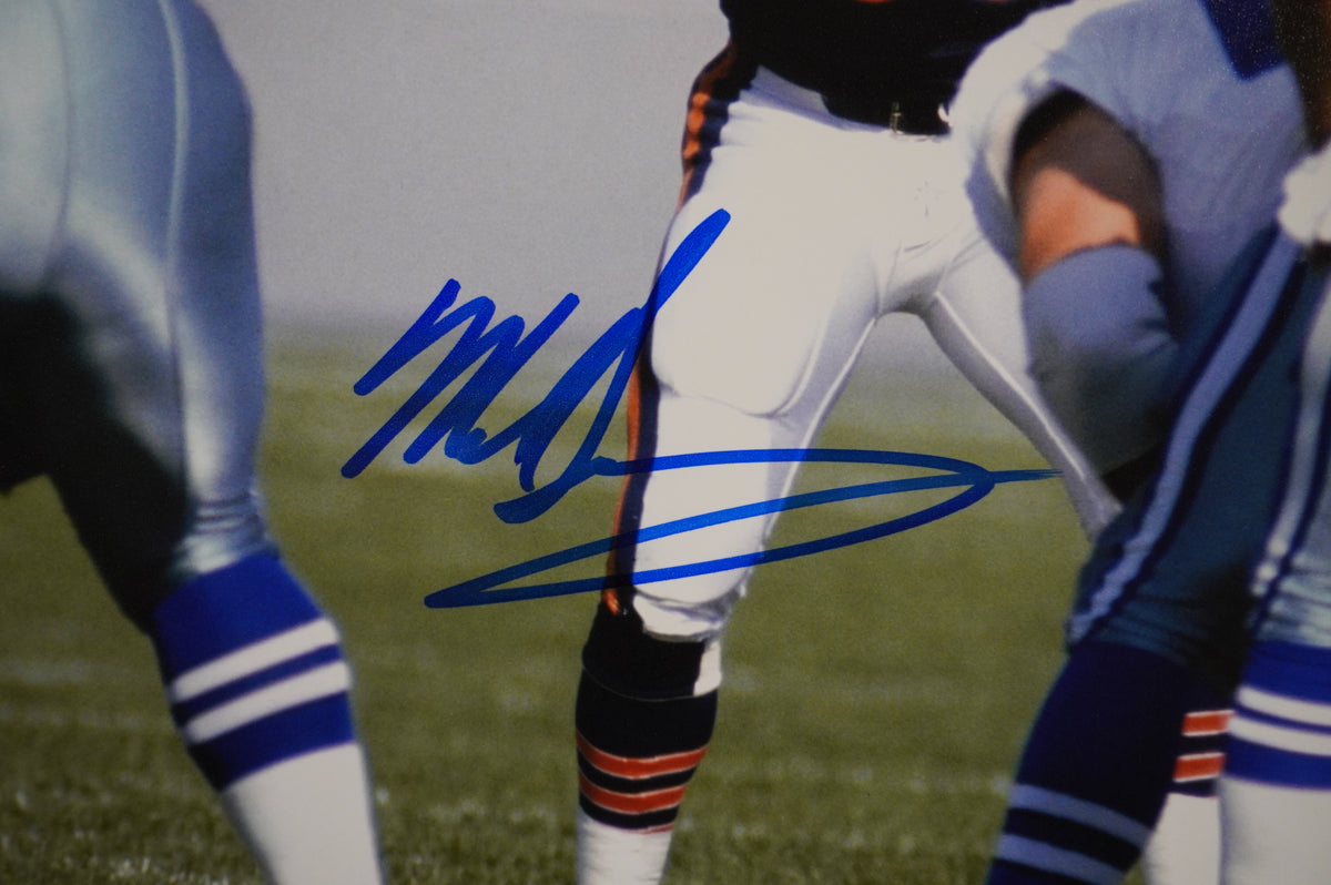 MIKE SINGLETARY CHICAGO BEARS SIGNED vs COWBOYS 8x10 PHOTO BAS