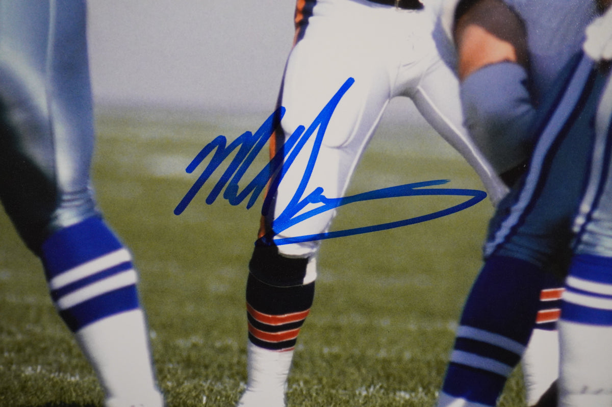 MIKE SINGLETARY CHICAGO BEARS SIGNED vs COWBOYS 8x10 PHOTO BAS
