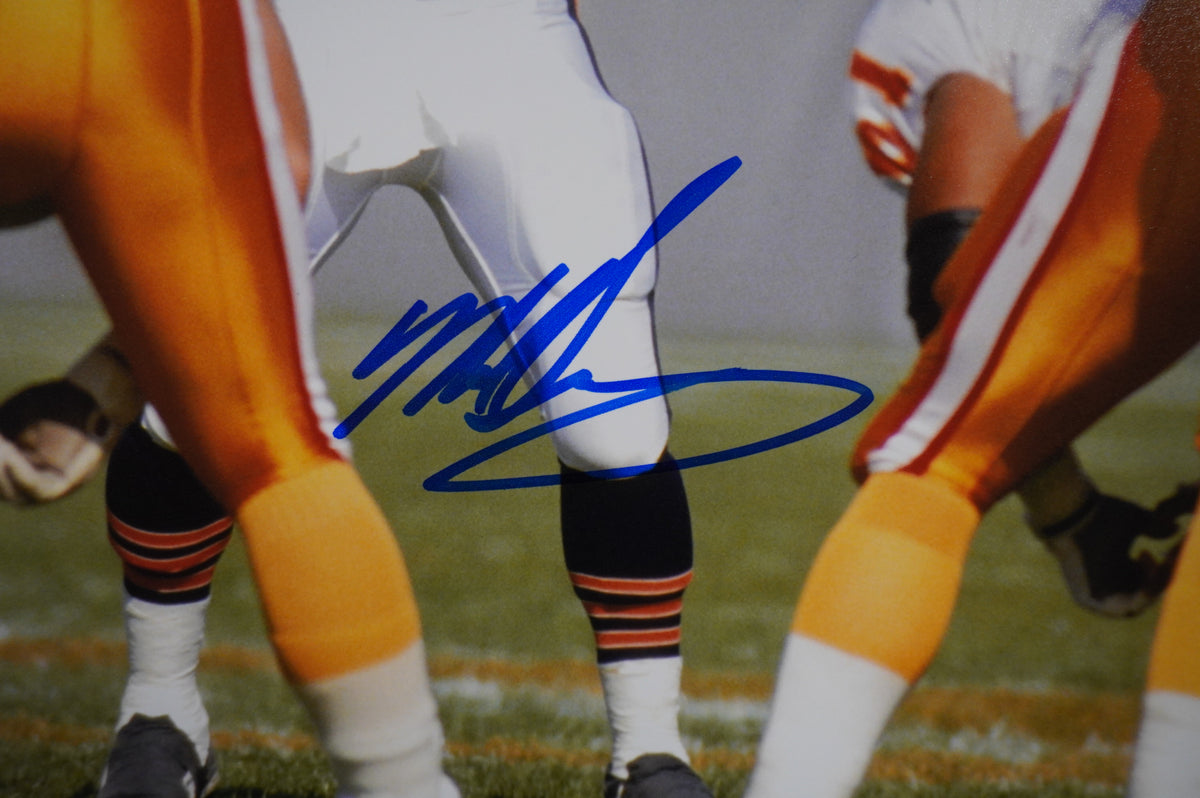 MIKE SINGLETARY CHICAGO BEARS SIGNED vs TAMPA BAY 8x10 PHOTO BAS