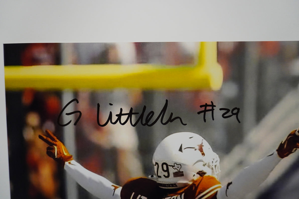 GRACESON LITTLETON TEXAS LONGHORNS SIGNED Incomplete 16x20 PHOTO BAS