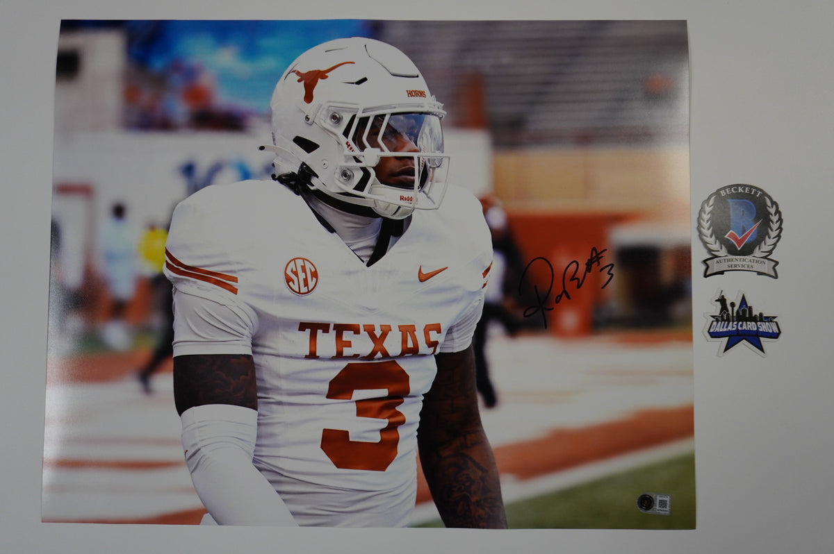 RASHEEM BILES TEXAS UT LONGHORNS SIGNED 16x20 PHOTO BAS