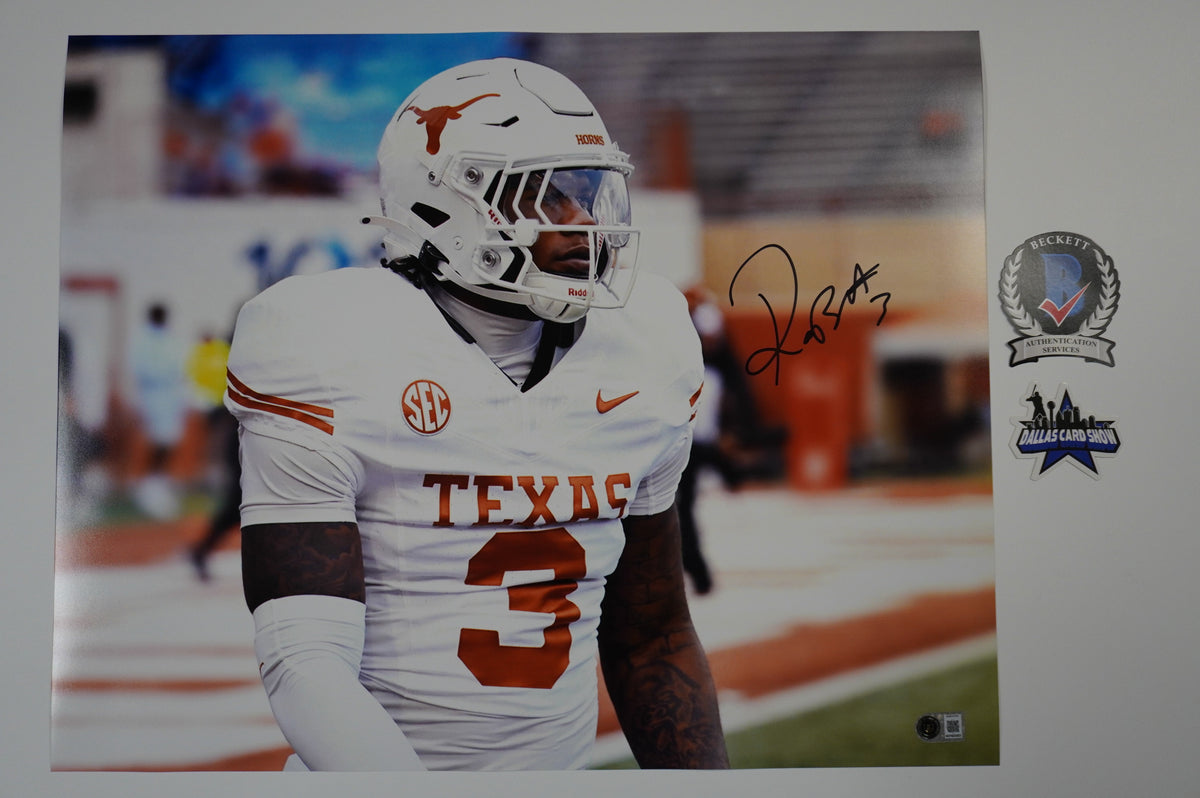 RASHEEM BILES TEXAS UT LONGHORNS SIGNED 16x20 PHOTO BAS