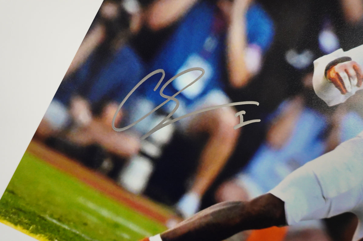 COLIN SIMMONS TEXAS LONGHORNS SIGNED vs OU 16x20 PHOTO BAS
