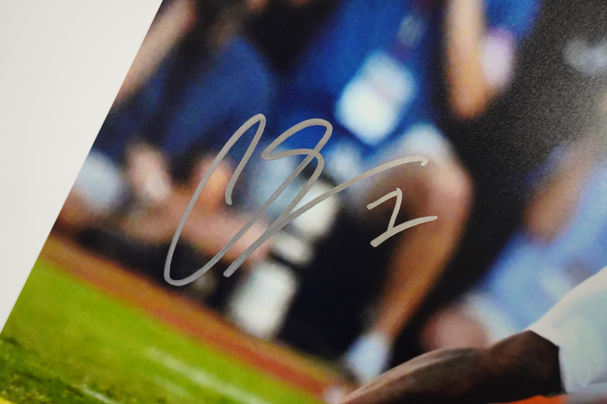 COLIN SIMMONS TEXAS LONGHORNS SIGNED vs OU 16x20 PHOTO BAS