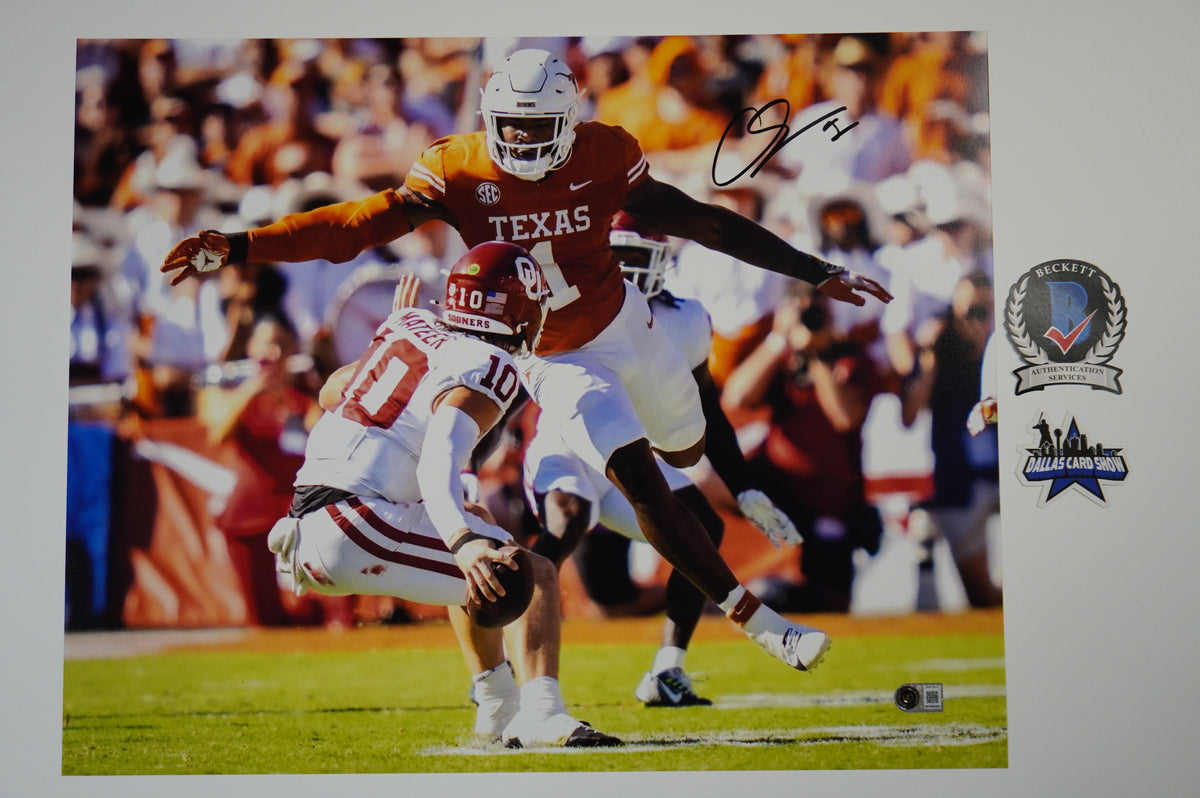 COLIN SIMMONS TEXAS LONGHORNS SIGNED OPENS ARMS 16x20 PHOTO BAS