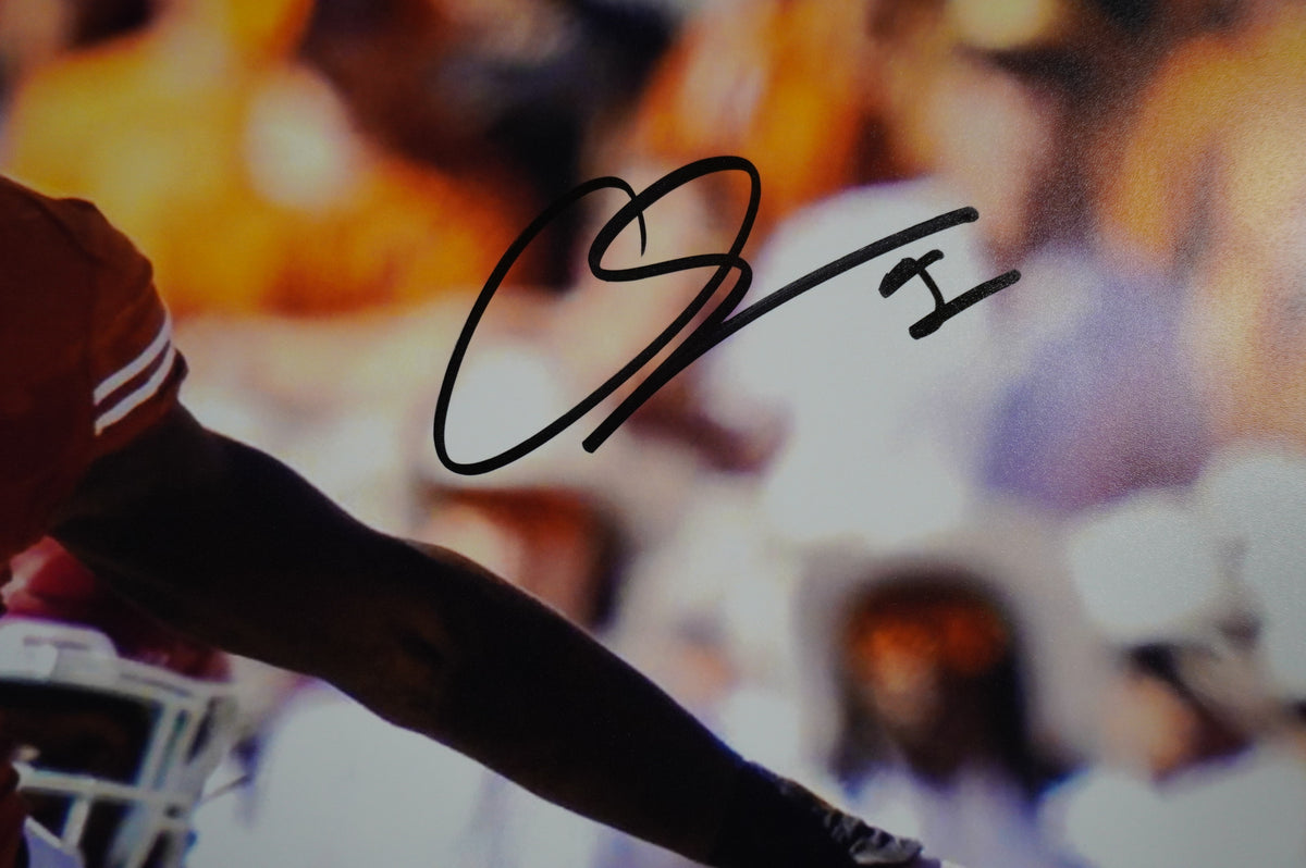 COLIN SIMMONS TEXAS LONGHORNS SIGNED OPENS ARMS 16x20 PHOTO BAS