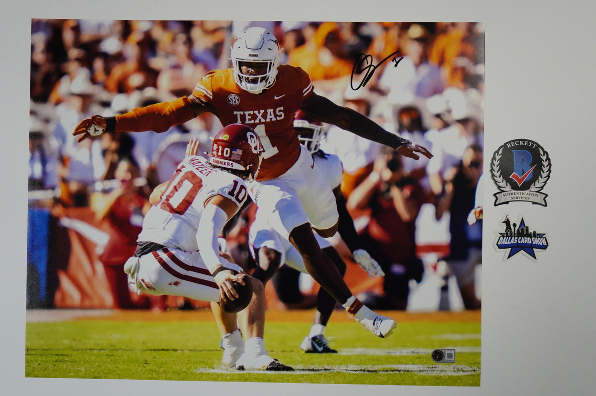 COLIN SIMMONS TEXAS LONGHORNS SIGNED OPENS ARMS 16x20 PHOTO BAS