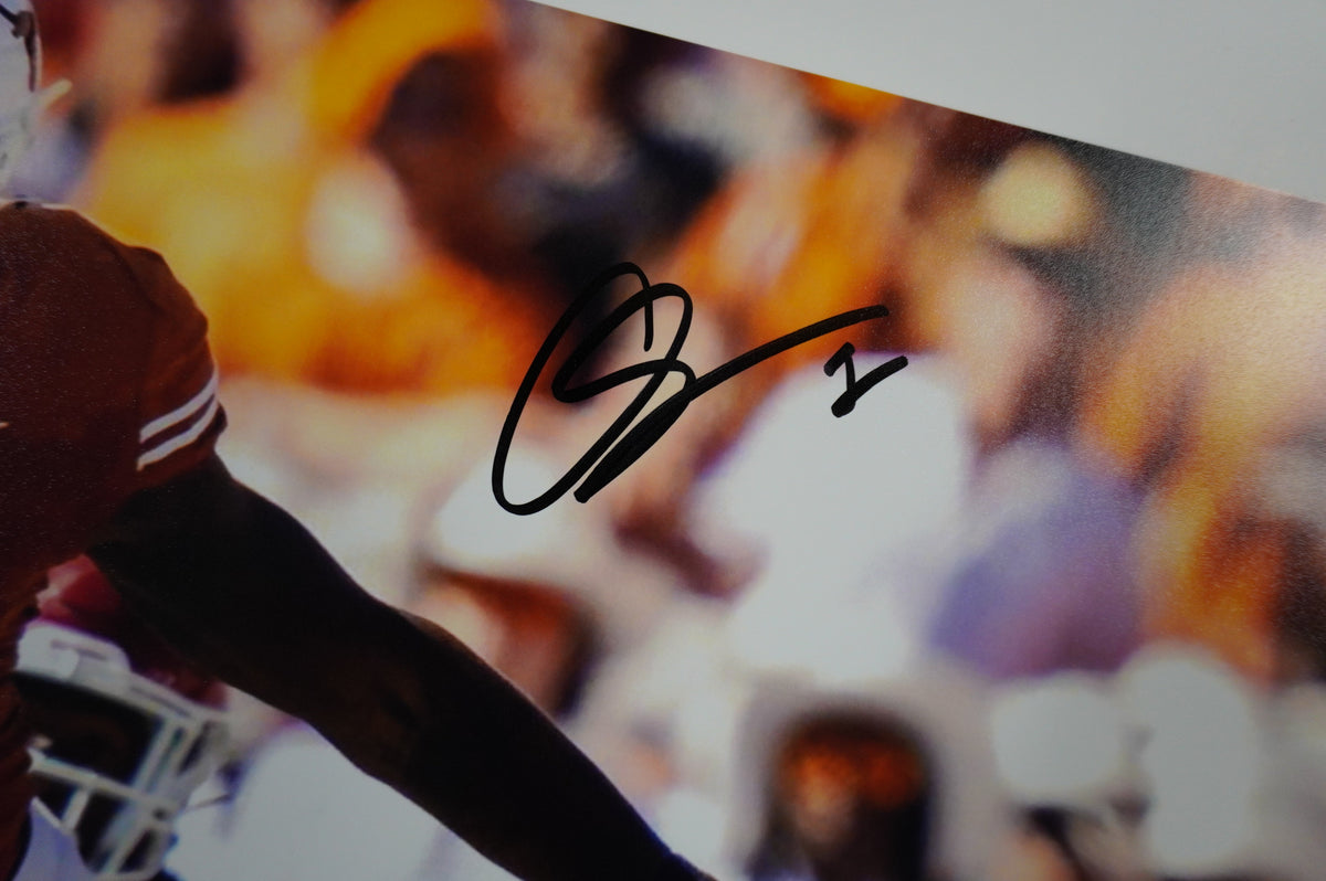 COLIN SIMMONS TEXAS LONGHORNS SIGNED OPENS ARMS 16x20 PHOTO BAS