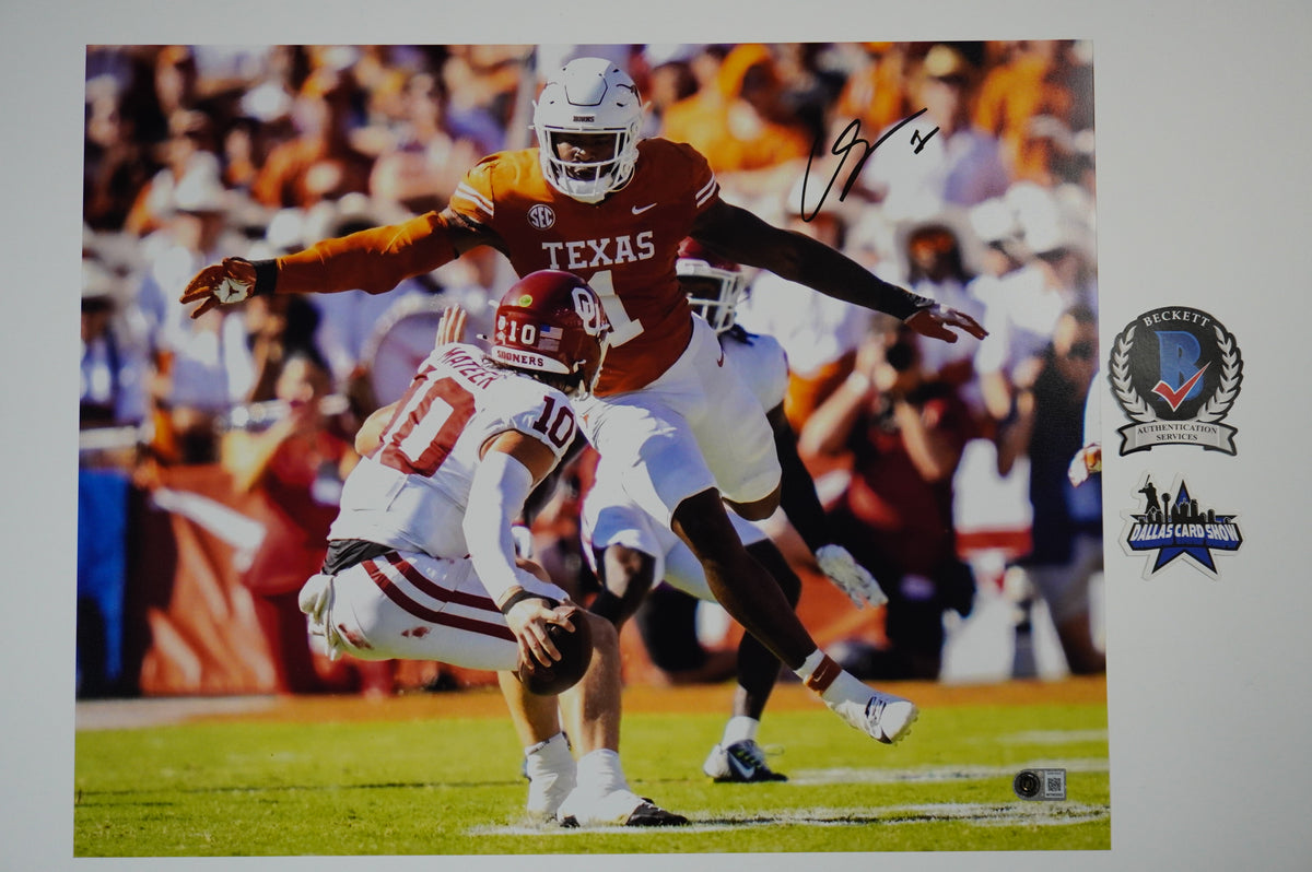COLIN SIMMONS TEXAS LONGHORNS SIGNED OPENS ARMS 16x20 PHOTO BAS