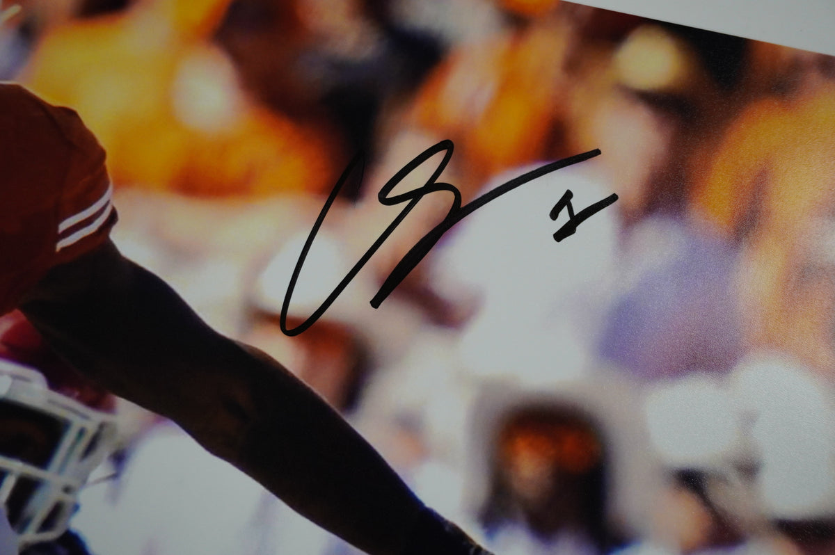 COLIN SIMMONS TEXAS LONGHORNS SIGNED OPENS ARMS 16x20 PHOTO BAS